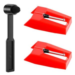 Universal Record Player Needles with Cleaning Brush