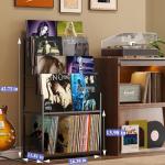 Cottage Charm 5-Tier Vinyl Record Storage Stand