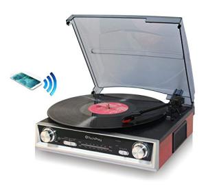 TechPlay ODC107BT Bluetooth Turntable with FM Radio