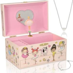 Furry Smile Ballerina Musical Jewelry Box Set