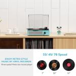 Sky Blue Vinyl Record Player with Bluetooth Speakers