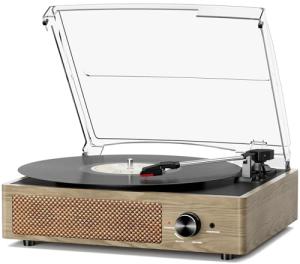 Bluetooth Vinyl Record Player with Stereo Speakers
