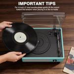 Sky Blue Vinyl Record Player with Bluetooth Speakers
