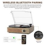 Bluetooth Vinyl Record Player with Stereo Speakers
