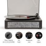 Crosley Scout Bluetooth Turntable with Speakers, Black