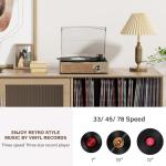 Bluetooth Vinyl Record Player with Stereo Speakers