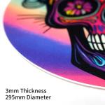 Skull Pattern Turntable Mat for Vinyl Records