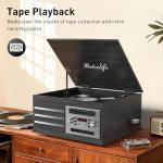 10-in-1 Vinyl Record Player with Bluetooth and Speakers