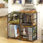 ThreeHio Vinyl Record Storage and Turntable Stand