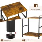 ThreeHio Vinyl Record Storage and Turntable Stand