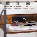 Vinyl Record Player Stand with Charging Station