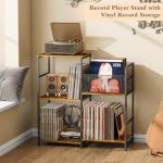 ThreeHio Vinyl Record Storage and Turntable Stand