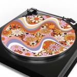 Hippie Flowers Turntable Mat for Enhanced Sound