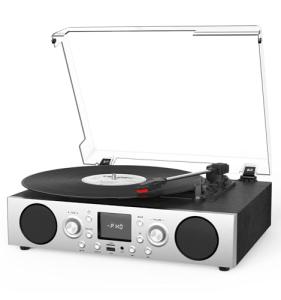 MANGOSTAN Bluetooth Vinyl Record Player with Speakers