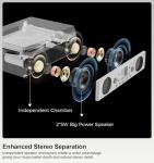 MANGOSTAN Bluetooth Vinyl Record Player with Speakers