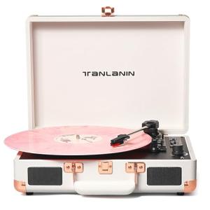 Bluetooth Vintage Suitcase Turntable with Speakers