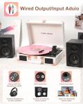 Bluetooth Vintage Suitcase Turntable with Speakers