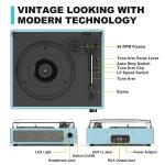 WOCKODER Bluetooth Vinyl Record Player with Speakers