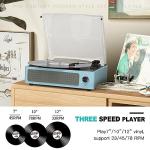 WOCKODER Bluetooth Vinyl Record Player with Speakers