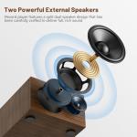 Vintage Bluetooth Turntable with Dual Stereo Speakers