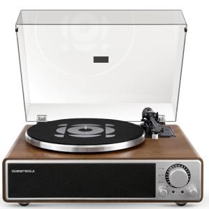 ONE-Q Bluetooth Vinyl Record Player with Speakers