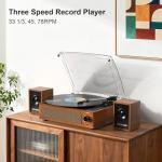 Vintage Belt-Drive Turntable with Speakers and AUX