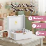 KLIM Retro Bluetooth CD Player and Mini Record Player