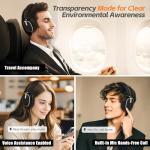 MMWOWARTS Bluetooth Noise Cancelling Headphones with 60H Playtime