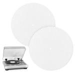 12-Inch White Felt Turntable Slipmat Set