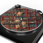 Cute Cat Turntable Mat for Vinyl Records