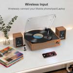 Vintage Belt-Drive Turntable with Speakers and AUX