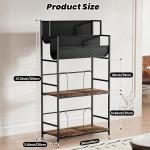 Aquzee 4-Tier Vinyl Record Storage Stand - Rustic Brown