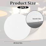 12-Inch White Felt Turntable Slipmat Set