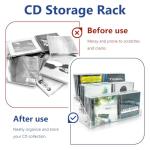 Clear Acrylic CD and Vinyl Record Storage Rack