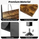 Aquzee 4-Tier Vinyl Record Storage Stand - Rustic Brown