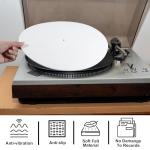 12-Inch White Felt Turntable Slipmat Set