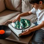 Green Marble Slipmat for 12-Inch Turntables