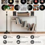 Vintage Belt-Drive Turntable with Speakers and AUX