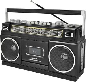 Retro Bluetooth Boombox with USB Recording
