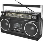 Retro Bluetooth Boombox with USB Recording
