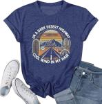 Desert Highway Travel Graphic Tee for Women