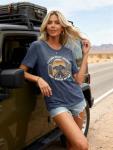 Desert Highway Travel Graphic Tee for Women