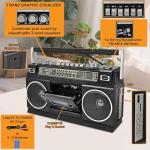 Retro Bluetooth Boombox with USB Recording