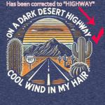 Desert Highway Travel Graphic Tee for Women