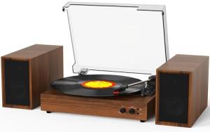 Vintage 3-Speed Bluetooth Vinyl Record Player