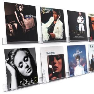 Gotega 8 Pack Acrylic Vinyl Record Wall Shelves