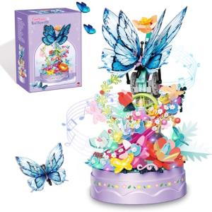 Botanical Music Box Building Block Set with Light