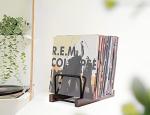 Modern Vinyl Record Storage Stand with Metal Rack