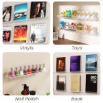 Gotega 8 Pack Acrylic Vinyl Record Wall Shelves
