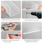 Gotega 8 Pack Acrylic Vinyl Record Wall Shelves